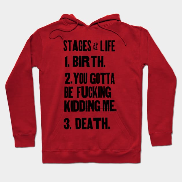 The Stages of Life Hoodie by Stubbs Letterpress